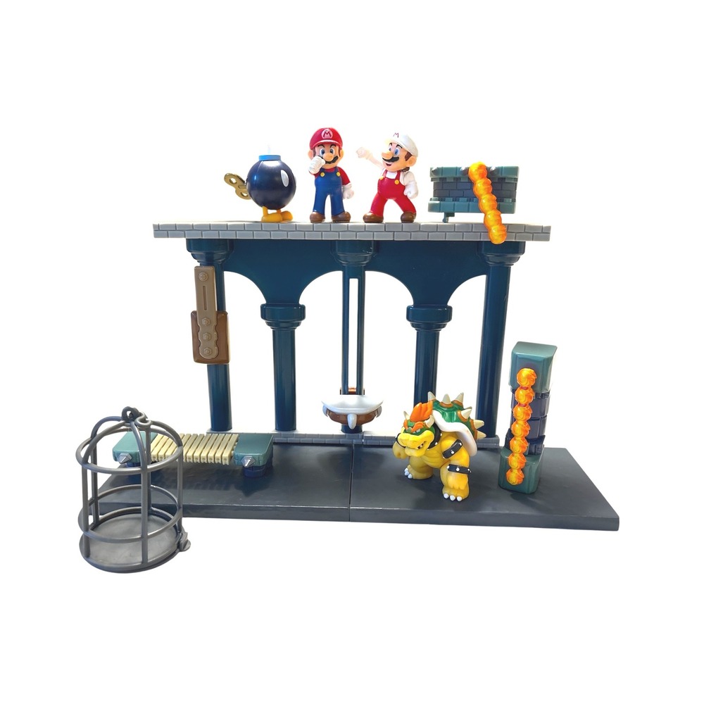 Nintendo Super INCOMPLETE Mario Jakks Bowser Castle Playset Lot Figures 2019